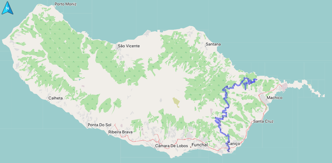 Karte der Portela Tour